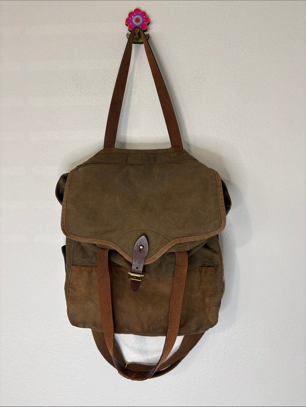 J Crew Abingdon Messenger Bag Green Leather
